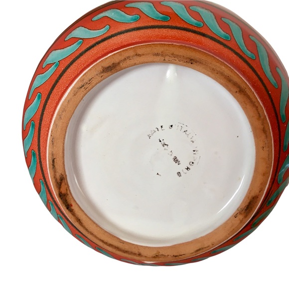 Italian Ceramic Dia Rosso Jar with Handles - Picture 6 of 7